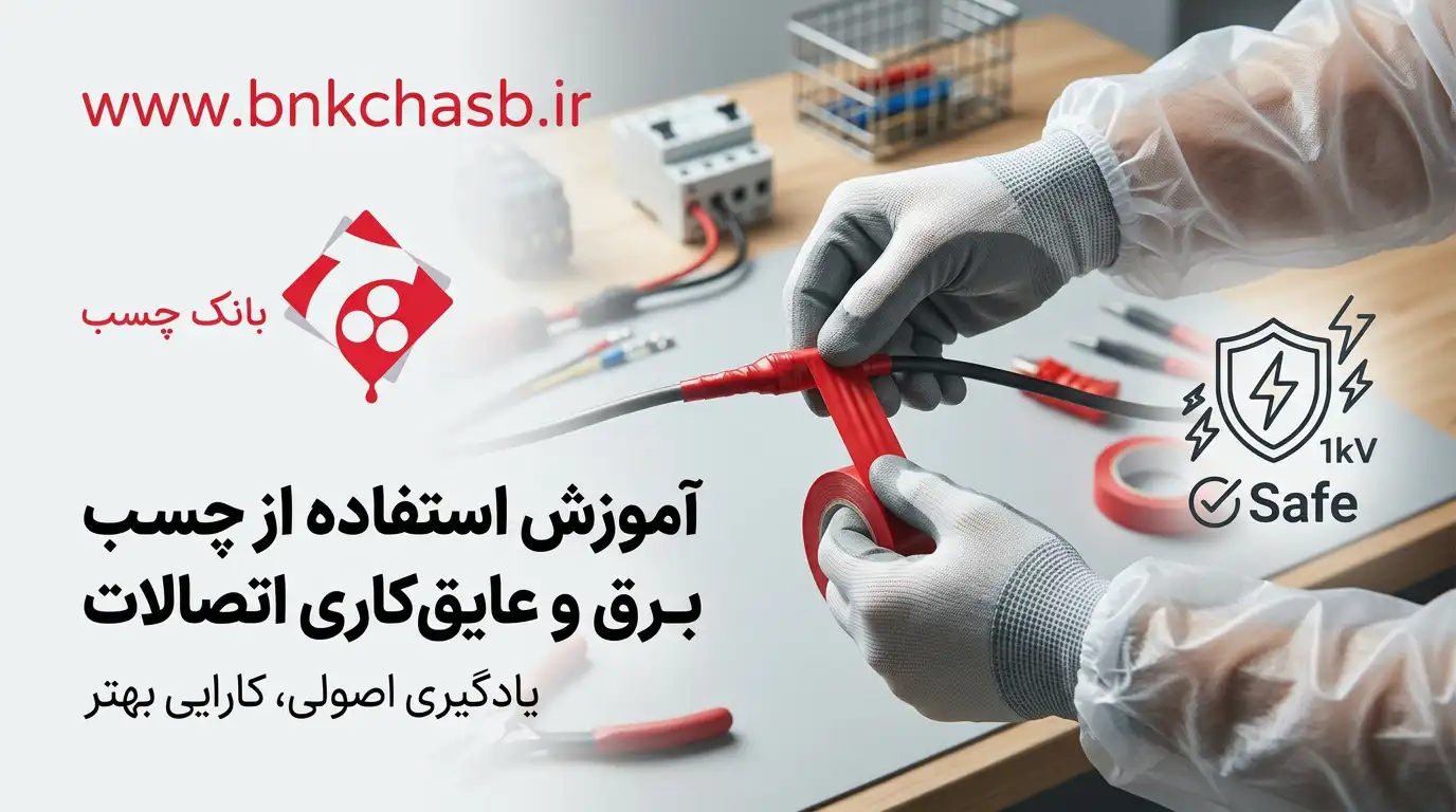 آموزش استفاده از چسب برق و عایق‌کاری اتصالات
