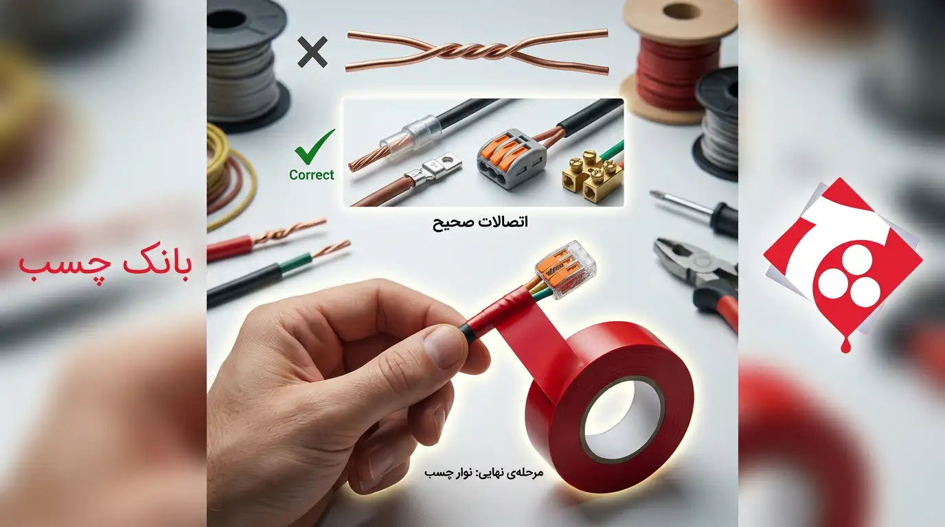 قبل از نوار، اتصال را درست ببندید